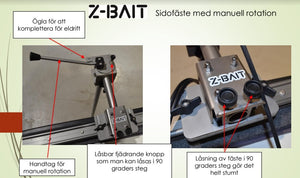 Z-bait Transducerstang / Live transducer bevestiging